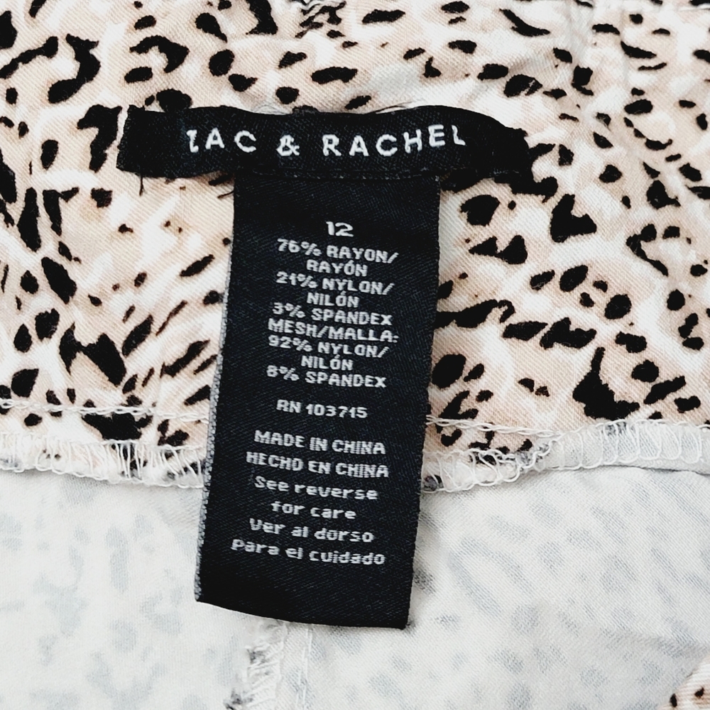 Zac And Rachel leopard/animal print pull-on pants in pink - Picture 8 of 9